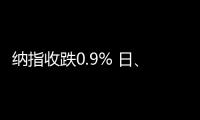 纳指收跌0.9% 日、韩公司股票走低