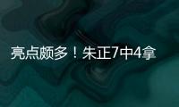 亮点颇多
！朱正7中4拿到11分1板2助 正负值+11