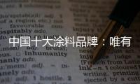 中国十大涂料品牌	：唯有创新才能发展的更好