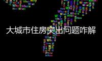 大城市住房突出问题咋解决？依靠这些工作来落实