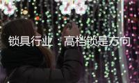 锁具行业	
：高档锁是方向 门锁是领头羊