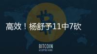 高效！杨舒予11中7砍下全场最高的15分 外加3板2助2断