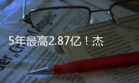 5年最高2.87亿
！杰伦威：感谢上帝 这归功于您赋予的天赋