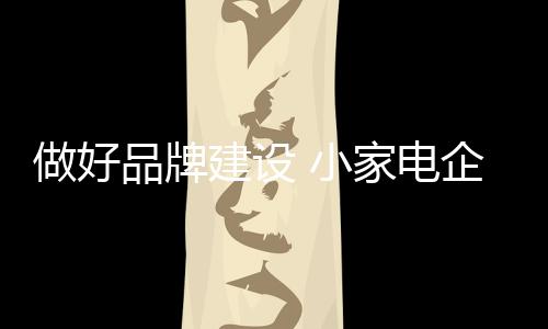 建设据席品牌实力是电企关键